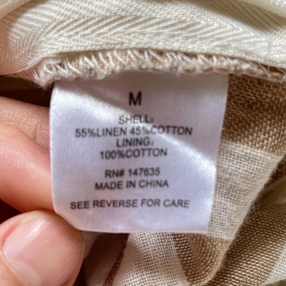 Romeo & Juliet Couture Striped Linen Jumpsuit M - Picture 14 of 15